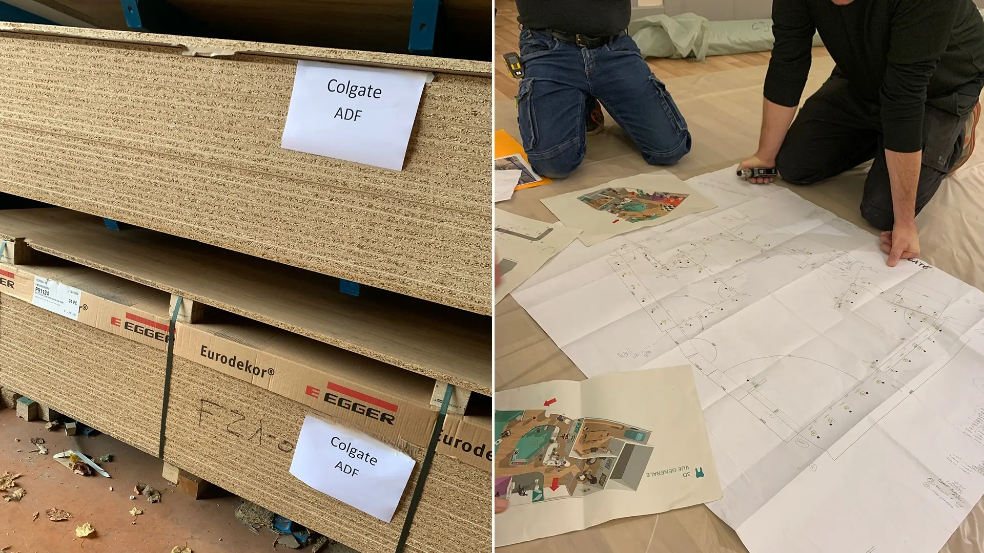 Coulisses de la création du stand ELMEX Coulisses de la création du stand ELMEX