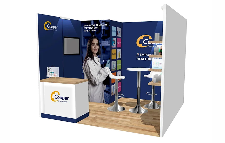 Stand final Cooper Consumer Health, salon professionnel Stand final Cooper Consumer Health, salon professionnel