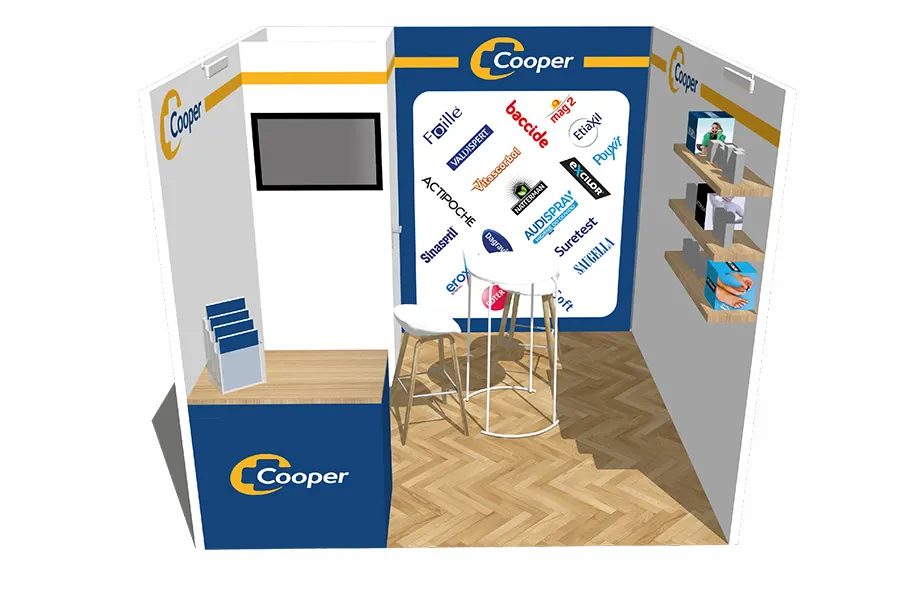 Réflexions créatives du stand Cooper Consumer Health