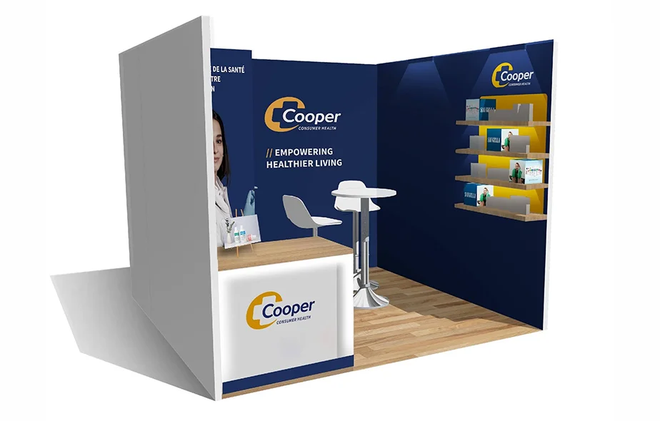 Stand final Cooper Consumer Health, salon professionnel Stand final Cooper Consumer Health, salon professionnel