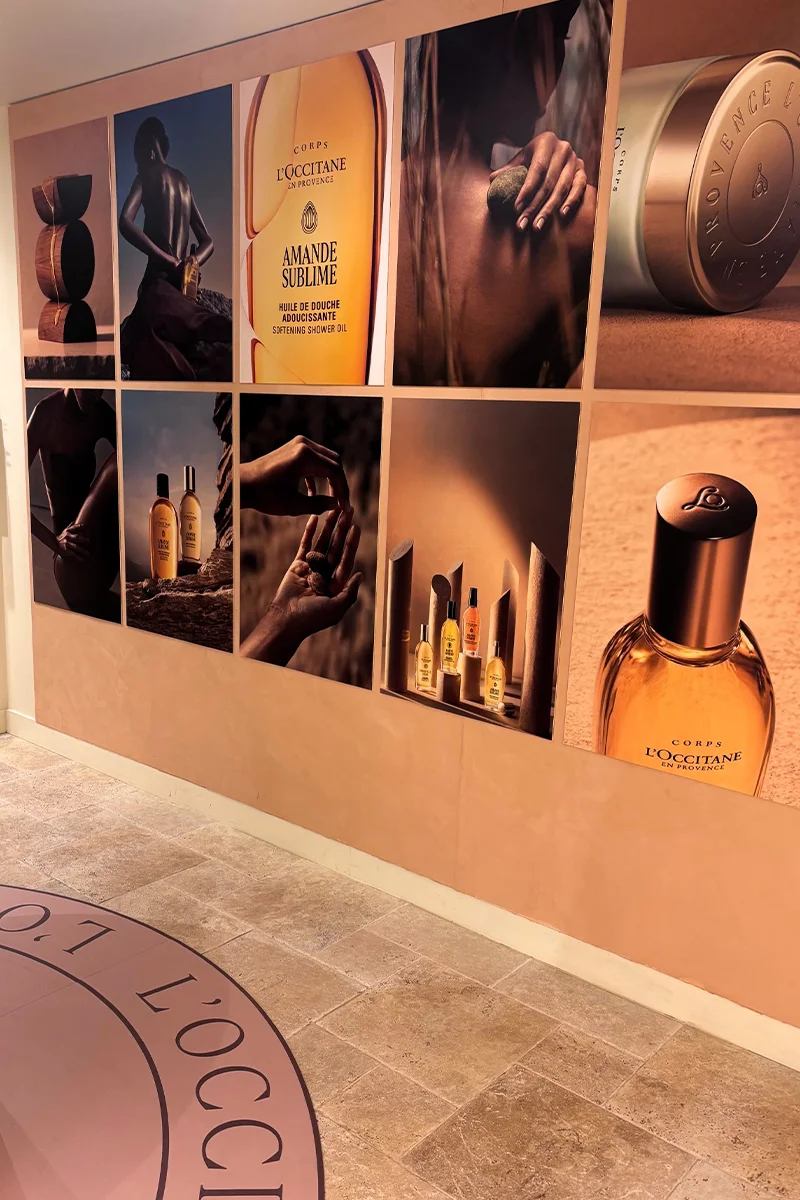 Vitrine agencement L’Occitane par Maison Magence Vitrine agencement L'Occitane par Maison Magence