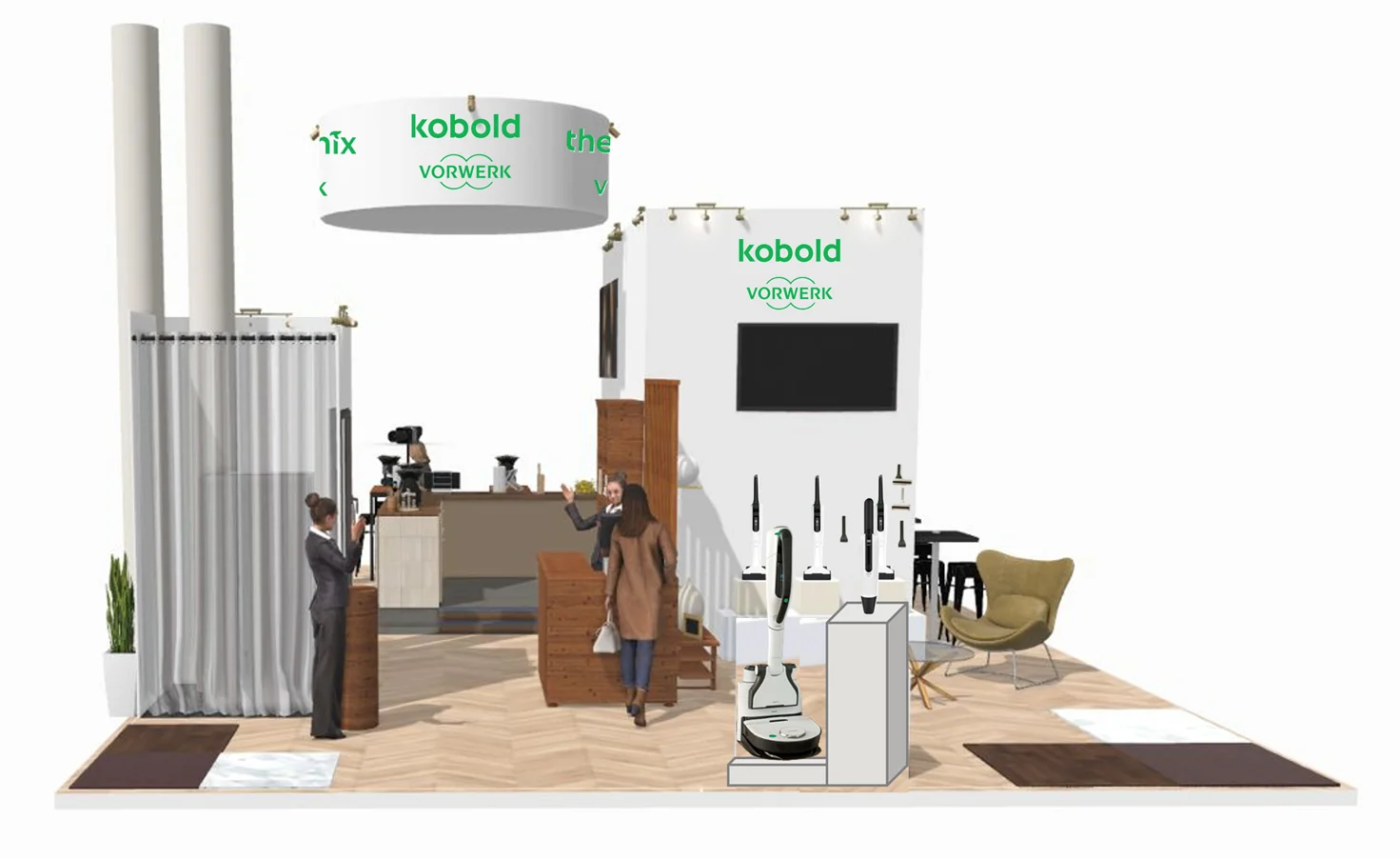 Création en 3D du stand Kobold par Maison Magence Création en 3D du stand Kobold par Maison Magence