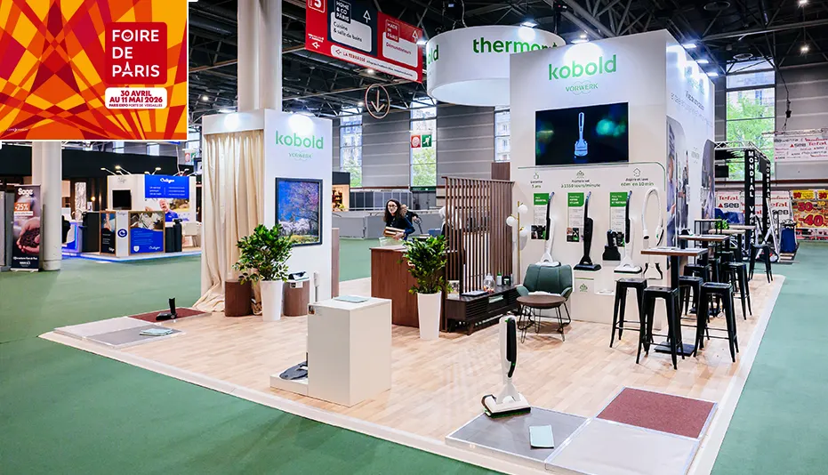 Maison Magence conçoit le stand Vorwerk à la Foire de Paris : une expérience immersive dédiée à Thermomix® et Kobold Maison Magence conçoit le stand Vorwerk à la Foire de Paris : une expérience immersive dédiée à Thermomix® et Kobold