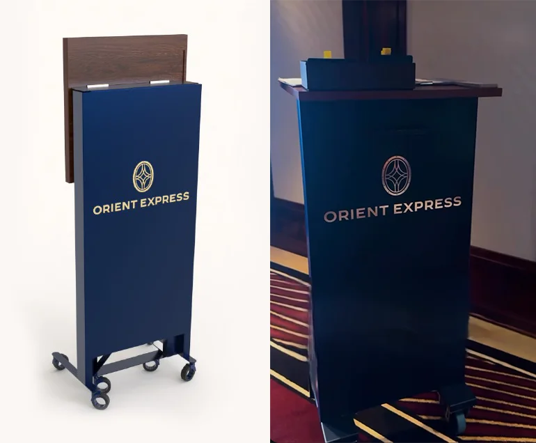 Création de PLV Orient Express Corinthian – Luxury Sailing Yatch Création de PLV Orient Express Corinthian - Luxury Sailing Yatch